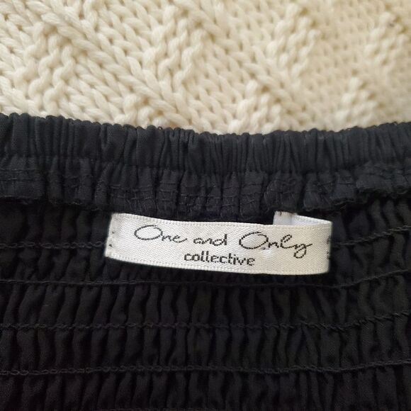 🌹 ONE AND ONLY 🌹 Tiered Front Tie Mini Dress - [Medium, Black] - Picture 11 of 13